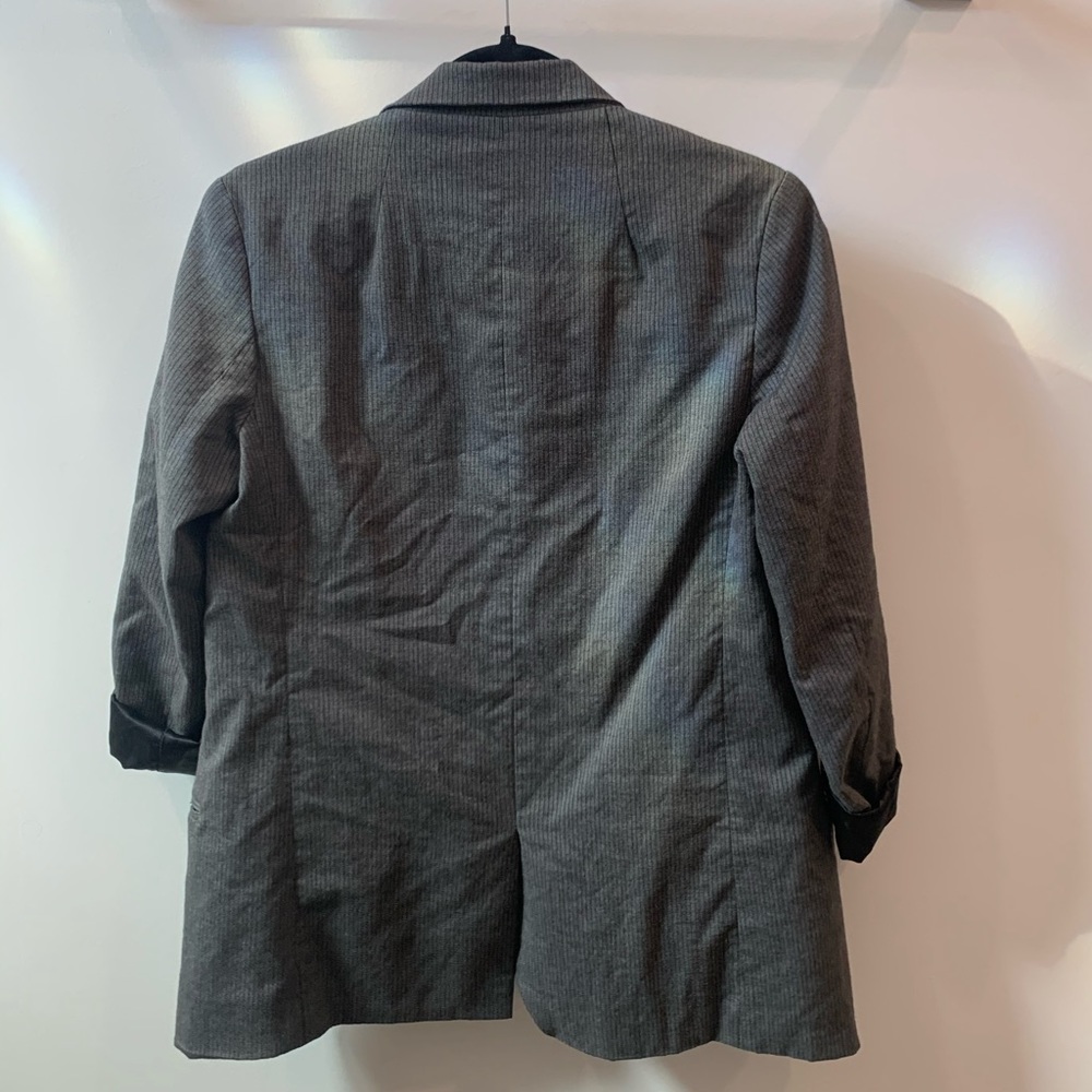 UO Silence & Noise Black Striped Boyfriend Blazer - Picture 4 of 6
